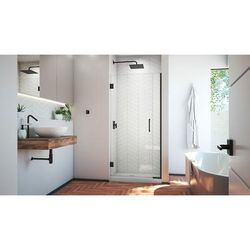 Dreamline DreamLine Unidoor Plus 30 1/2 - 31 inch W x 72 inch H Frameless Hinged Shower Door in Matte Black SHDR-243057210-09
