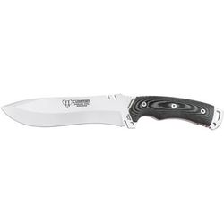 Cudeman 299 Quality Fixed Blade Knife 18 cm Bohler N-695 Black Micarta w/ Red Liners Black Leather Sheath 299-B