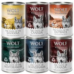 24x400g Adult Mixed Pack 4 Varieties The Taste of Wolf of Wilderness Wet Dog Food