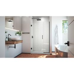 Dreamline DreamLine Unidoor Plus 42 - 42 1/2 inch W x 72 inch H Frameless Hinged Shower Door in Matte Black SHDR-244207210-09