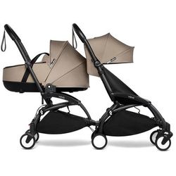 Babyzen YOYO Connect Double Stroller Bassinet / 6+ Bundle - Black / Taupe