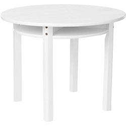 Lipper International Round Table with Shelf and 2 Chairs - White