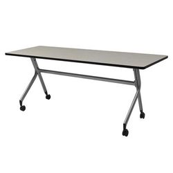 Regency En Route Flip Top Mobile Training Table 60 in x 24 in.- Maple top & Grey Base - Regency MMFB6024PLGY