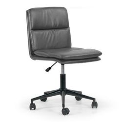 Avak Grey Faux Leather Adjustable Height Swivel Office Chair - Glamour Home GHTSC-1539