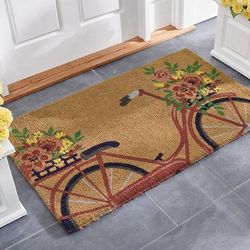 Garden Bicycle Coir Door Mat - 24" X 36" - Grandin Road