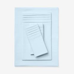 Microfiber Pleated Hem Sheet Set by BrylaneHome in Aqua (Size FULL)