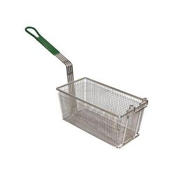 Prince Castle 676-14P Fryer Basket w/ Coated Handle & Front Hook, 4 1/4" x 13 1/4" x 5 1/2", Green