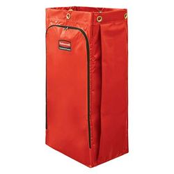 Rubbermaid 1966882 34 gal Vinyl Replacement Bag for Janitor Cart, Red