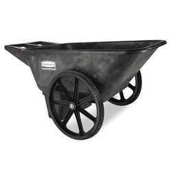 Rubbermaid FG564200BLA Trash Cart w/ 300 lb Capacity, Black, 700 lb. Capacity, High-flotation Wheels