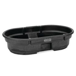 Rubbermaid FG424300 BLA 50 gal Stock Tank - Oval, Structural Foam, Black