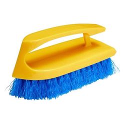 Rubbermaid FG648200COBLT 6" Hand Scrub Brush - Iron/Poly Cobalt, Cobalt Bristles, Yellow