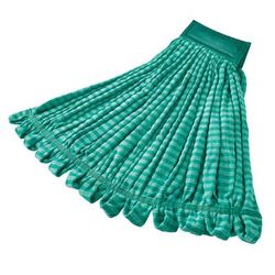Rubbermaid FGT85306GR00 Large Tube Mop Head - 5" Headband, Microfiber, Green