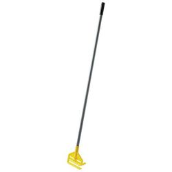 Rubbermaid FGH14600GY00 60" Invader Wet Mop Handle - 1" Headbands, Plastic, Yellow/Gray, Fiberglass