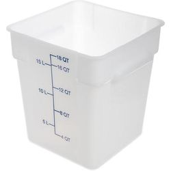 Carlisle 11965PE02 18 qt Square Food Storage Container - Polyethylene, White