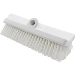 Carlisle 40423EC25 10" Dual Surface Floor Scrub Brush Head - Split Shape, Poly/Plastic, Tan
