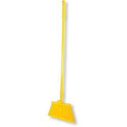 Carlisle 41082EC04 56"L Duo-Sweep Lobby Broom w/ Angled Bristles & Fiberglass Handle, Yellow