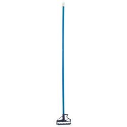 Carlisle 4166414 60" Quik-Release Mop Handle w/ Plastic Head, Fiberglass, Blue