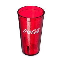 Carlisle 52163550D 16 oz Ruby Textured Coca Cola Plastic Tumbler