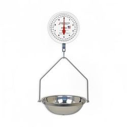 Detecto MCS-20DF Hanging Double Dial Fish & Vegetable Scale w/ 14 1/2" Pan, 20 lb, Stainless Steel