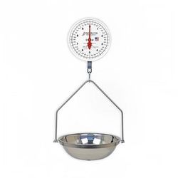 Detecto MCS-40H Plated S-Hook Hanging Scale w/ 8" Dial, 2 Revolution, 40 lb, Black