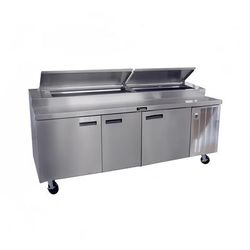 Delfield 18691PTBMP 91" Pizza Prep Table w/ Refrigerated Base, 115v, Stainless Steel