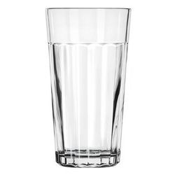 Libbey 15642 16 oz DuraTuff Paneled Glass Tumbler, Clear