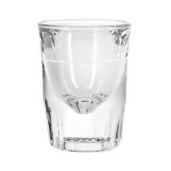 Libbey 5126/S0711 2 oz Fluted Whiskey Shot Glass with 7/8 oz Cap Line, 0.88 oz. Pour Line, Clear