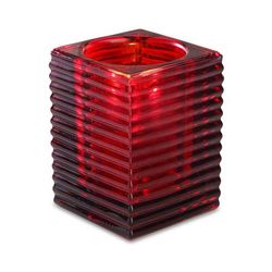 Sterno 80148 Kelly Candle Lamp - 2 7/8"L x 2 7/8"W x 4"H, Glass, Red, Case of 6