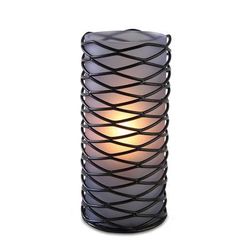 Sterno 80336 Brandy Diamond Candle Lamp - 2 13/16"D x 6 1/10"H, Glass, Blue Frost