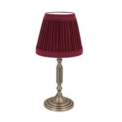 Sterno 80414 La Rue Candle Lamp - 3 11/32"D x 10 1/2"H, Marlowe Wine/Oil Bronze Base, Red