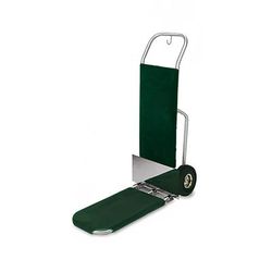 Forbes Industries 1566-CK-PS Bellman's Handtruck w/ 29" Fold Up Dropnose & Wrap Around Carpet - Polished Steel, Stainless Steel