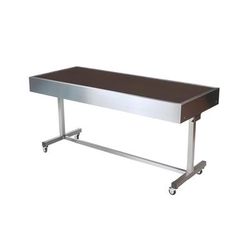 Forbes Industries 5220-6-H4 72" Mobile Induction Table w/ 4 Holding/Warming Units - Glass Cook Top, 120v, Stainless Steel