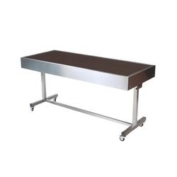 Forbes Industries 5220-8-H2 96" Mobile Induction Table w/ 2 Left & Right Holding/Warming Units - Glass Cook Top, 120v, Stainless Steel