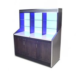 Forbes Industries 5874 70" Wood Veneer Cabinet & Avonite Countertop - 27"D x 77 1/2"H, Brown