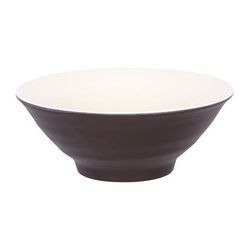 Elite Global Solutions D1007RR-AW/CH 24 oz Round Melamine Bowl, Antique White/Chocolate, Brown