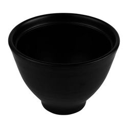 Elite Global Solutions JW4004-B Zen 9 oz Round Melamine Soup Bowl, Black, 4 1/8" x 3 1/8"