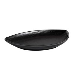 Elite Global Solutions JW6014-B Ore Half Moon Serving Tray - 9 3/4"L x 6 1/4"W, Melamine, Black