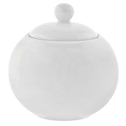 10 Strawberry Street WTR-18 13 oz Sugar Bowl w/ Cover - Porcelain, White