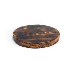 Front of the House SPT049DWW20 12" Round Root Serving Board - Wood, Carbon, Brown