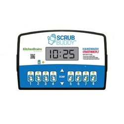 Kitchen Brains SCRUB_BUDDY Scrub Buddy Handwashing Timer - (8) 20 Second Timers, Battery Operated, 8 Programmable Channels, Magnetic