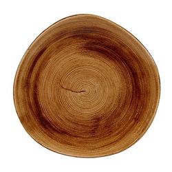 Churchill PAVCOG71 7 1/4" Round Patina Plate - Ceramic, Vintage Copper, Brown