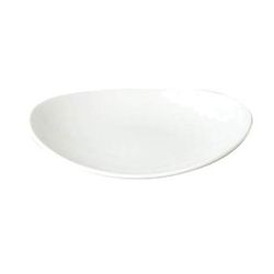 Churchill WHOP121 Oval Orbit Plate - 12 1/2" x 10", Ceramic, White