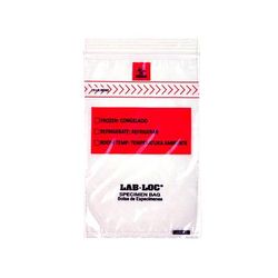 LK Packaging LABZ46B Lab-Loc Specimen Bags w/ Removable Biohazard Symbol - 4" x 6", Polyethylene, Clear, 1.75 mil
