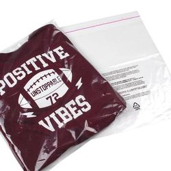 LK Packaging LTG1215 Resealable Lip & Tape Bag - 15"L x 12"W, 1.5 mil LDPE, Clear