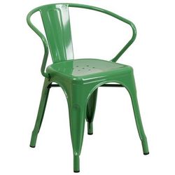 Flash Furniture CH-31270-GN-GG Armchair w/ Vertical Slat Back - Steel, Green