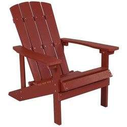Flash Furniture JJ-C14501-RED-GG 29 1/2"W Charlestown Adirondack Chair - 35"H, Resin, Red