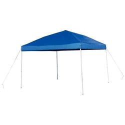 Flash Furniture JJ-GZ1010-BL-GG 9 3/4 ft Square Pop Up Canopy Tent w/ Carry Bag - Blue Polyester, Steel Frame