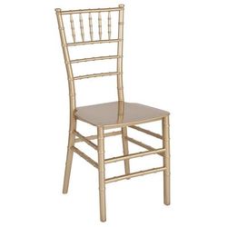 Flash Furniture LE-GOLD-M-GG Stacking Chiavari Chair - Polycarbonate, Gold, Gold Resin, Hercules Series