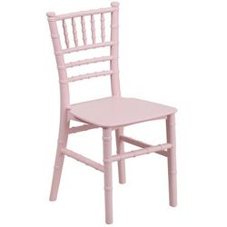 Flash Furniture LE-L-7K-PK-GG Kid's Chiavari Chair - Polypropylene, Pink, Armless