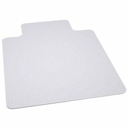 Flash Furniture MAT-124164-GG Big & Tall Chair Mat for Medium to High Pile Carpet - 45"W x 53"D, Vinyl, Clear, 0.2 in